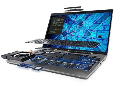 Laptop Dell Precision 3561 Mobile Workstation Core i5-11400H 16GB SSD 512GB 15.6 inch FHD NVIDIA T600 Windows 10 Pro