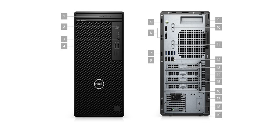 Desktop PC Dell OptiPlex 3090 Intel Core i5 10500T 16GB RAM 256GB SSD Windows 10 Pro