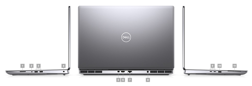Laptop Dell Precision 7760 Core i7 - 11850H RAM 32GB SSD 512GB RTX A3000 6GB 17.3-inch FHD Windows 11