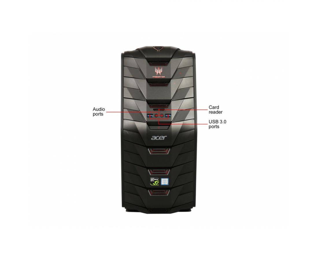Acer Desktop PC Predator AG3-710-UC11 Intel Core i7 6th Gen 6700 (3.40 GHz) 32 GB DDR4 1 TB HDD 256 GB SSD NVIDIA GeForce GTX 1070 Windows 10 Home
