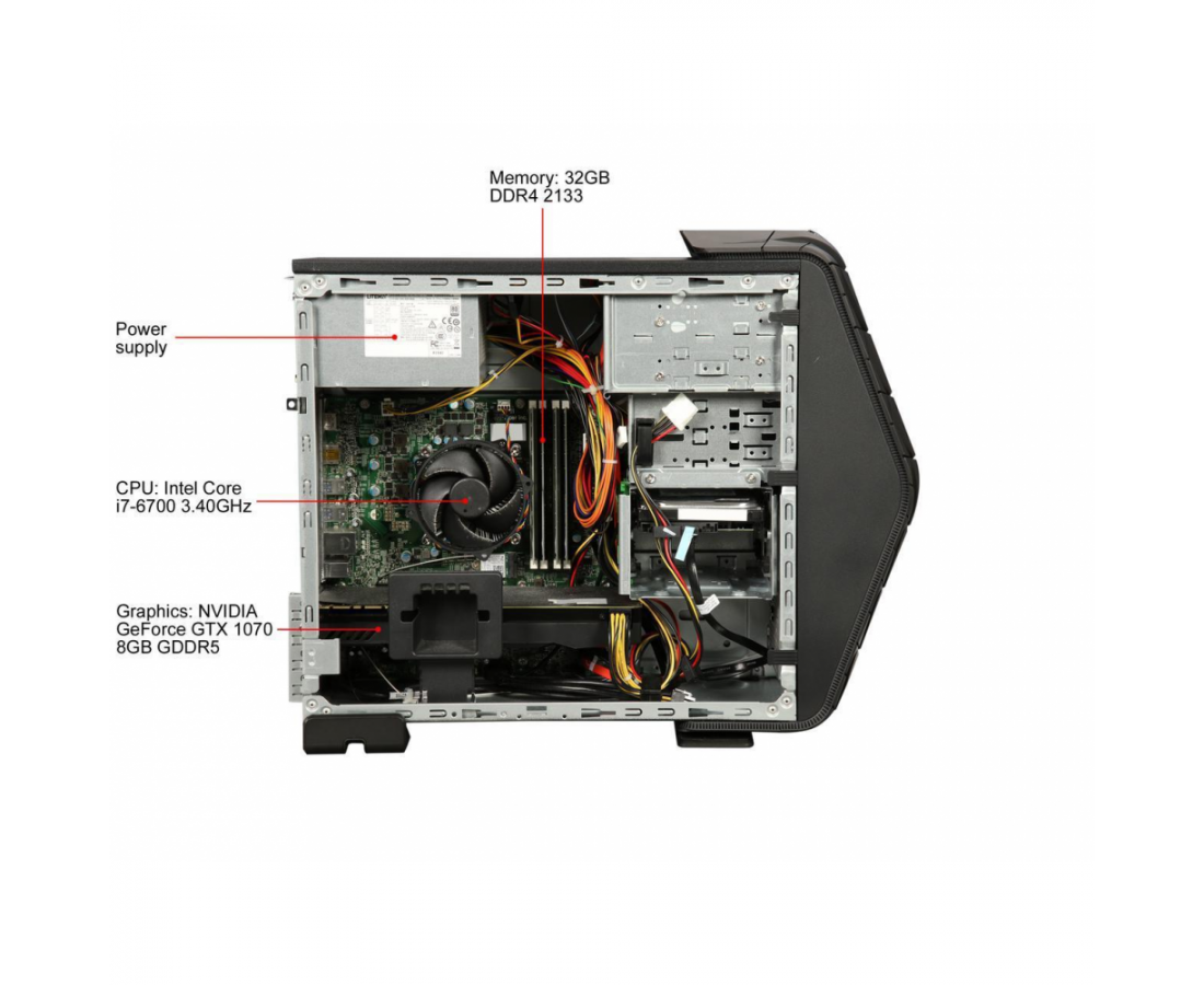 Acer Desktop PC Predator AG3-710-UC11 Intel Core i7 6th Gen 6700 (3.40 GHz) 32 GB DDR4 1 TB HDD 256 GB SSD NVIDIA GeForce GTX 1070 Windows 10 Home