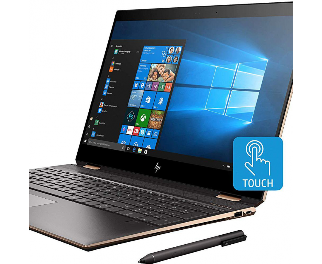 HP Spectre X360 15 2-in-1, CPU: Core™ i7-9750H, RAM: 16 GB, Ổ cứng: SSD M.2 256GB, Độ phân giải : Ultra HD (3840 x 2160), Card đồ họa: NVIDIA GeForce GTX 1650 - hình số , 3 image