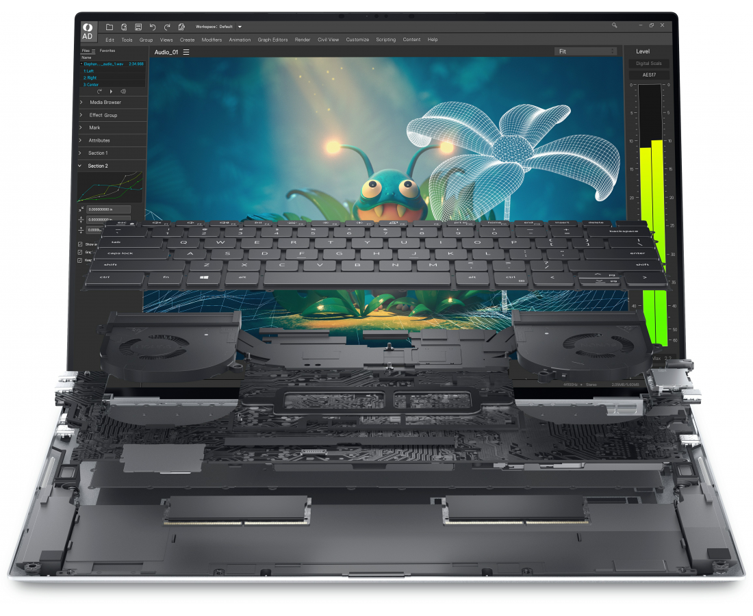 Dell Precision 5570, CPU: Core i9 - 12900H, RAM: 32GB, Ổ cứng: SSD M.2 1TB, Độ phân giải: FHD+, Card đồ họa: NVIDIA RTX A2000, Màu sắc: Dark Gray - hình số , 8 image