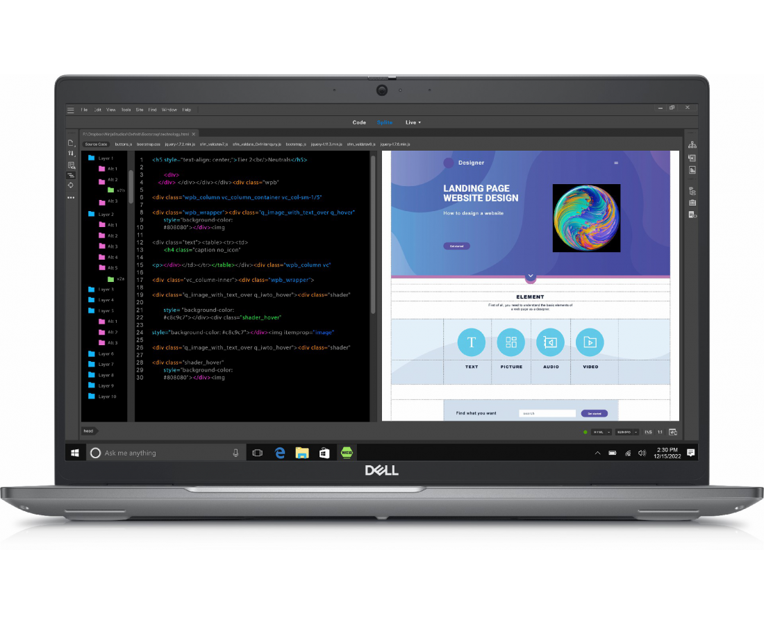 Dell Precision 3580, CPU: Core i7 - 1360P, RAM: RAM 16GB, Ổ cứng: SSD 512GB, Độ phân giải: FHD, Card đồ họa: NVIDIA RTX A500, Màu sắc: Dark Gray - hình số , 7 image