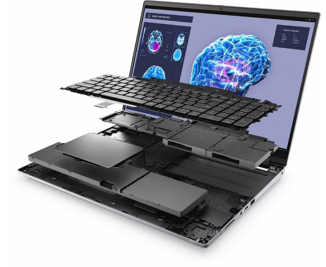 Dell Precision 7680, CPU: Core i9 - 13950HX, RAM: 64GB, Ổ cứng: SSD M.2 1TB, Độ phân giải: FHD+, Card đồ họa: NVIDIA RTX 4000 Ada, Màu sắc: Grey - hình số , 8 image