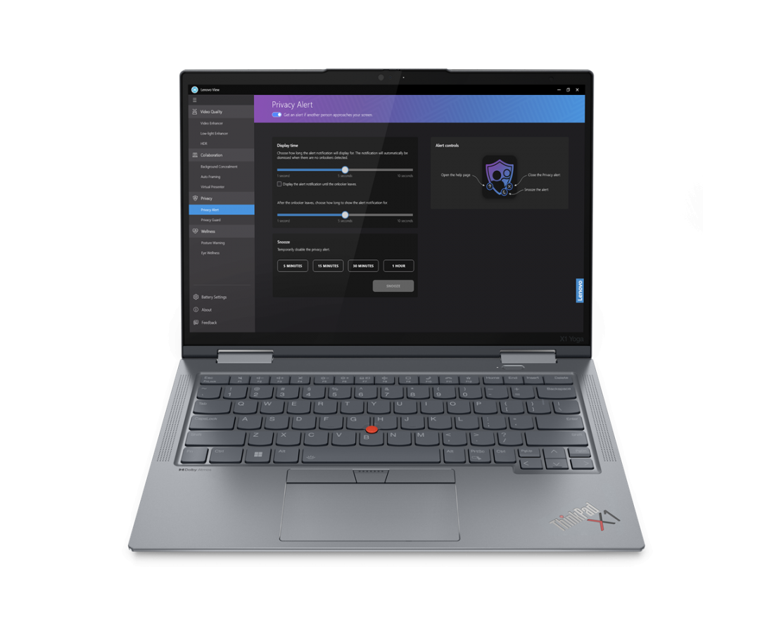 Lenovo ThinkPad X1 Yoga Gen 8, CPU: Core i7 1355U, RAM: RAM 16 GB, Ổ cứng: SSD 512GB, Độ phân giải : Full HD+, Card đồ họa: Intel Iris Xe Graphics, Màu sắc: Carbon Fiber - hình số , 10 image