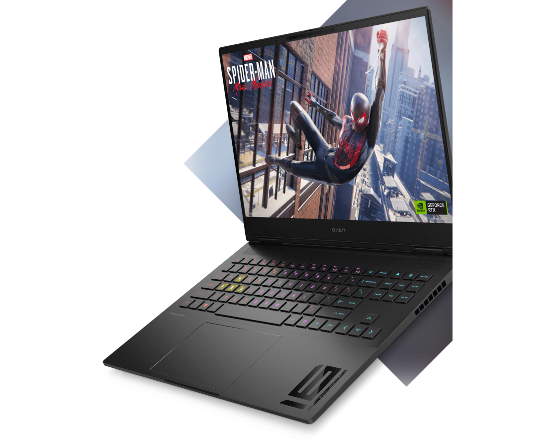 HP Omen 16 2023, CPU: Core i9 - 13900HX, RAM: 16 GB, Ổ cứng: SSD M.2 512GB, Độ phân giải : Quad HD (2560 x 1440), Card đồ họa: NVIDIA GeForce RTX 4080, Màu sắc: Shadow Black​ - hình số , 4 image