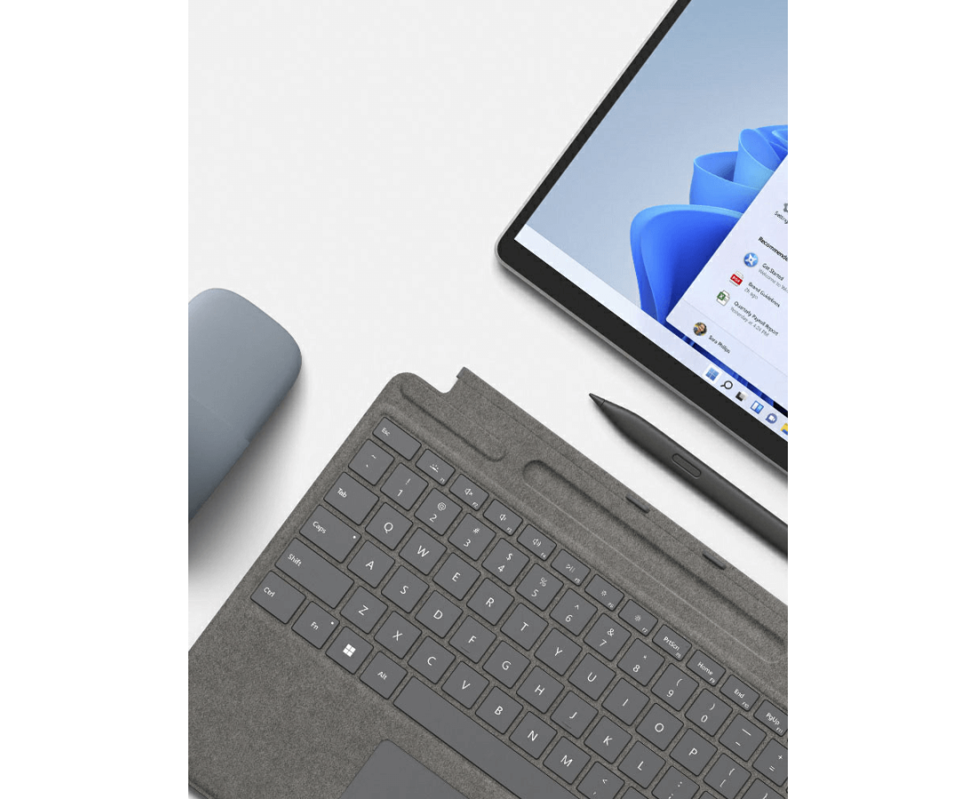 Surface Slim Pen 2 và Signature Keyboard cho Pro X, Pro 8 và Pro 9, Màu sắc: Platinum Alcantara Material - hình số , 6 image