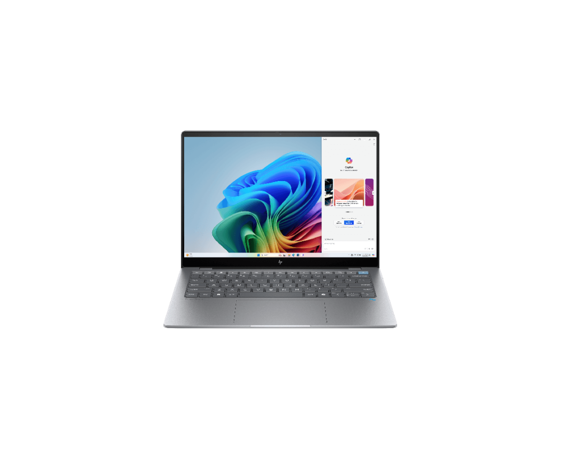 HP OmniBook X 14 fe000, CPU: X1E-78-100, RAM: RAM 16 GB, Ổ cứng: SSD 512GB, Độ phân giải : Quad HD+ Touch, Card đồ họa: Qualcomm Adreno, Màu sắc: Meteor silver - hình số 