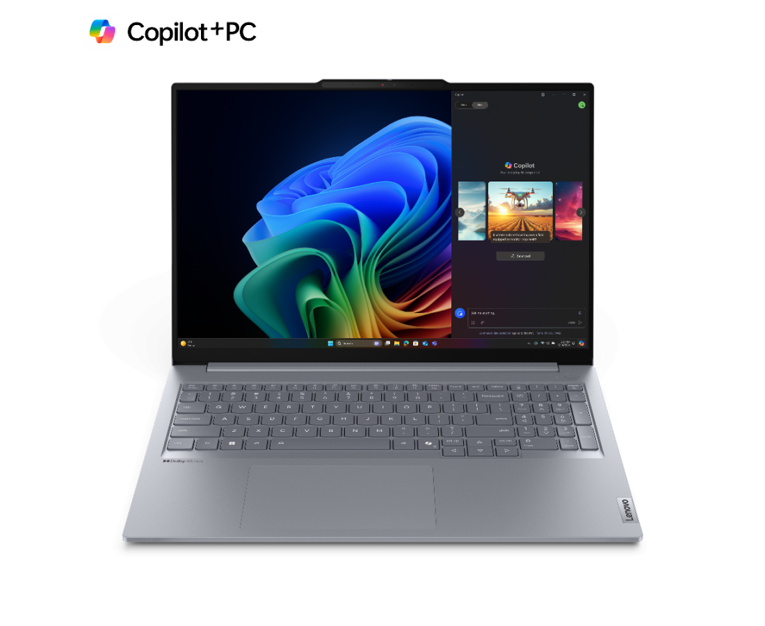 Lenovo ThinkBook 16 G7 QOY, CPU: X1P-42-100, RAM: RAM 32 GB, Ổ cứng: SSD 1TB, Độ phân giải : Full HD+, Card đồ họa: Qualcomm Adreno, Hệ điều hành: Windows 11 Pro, Màu sắc: Luna Grey - hình số 