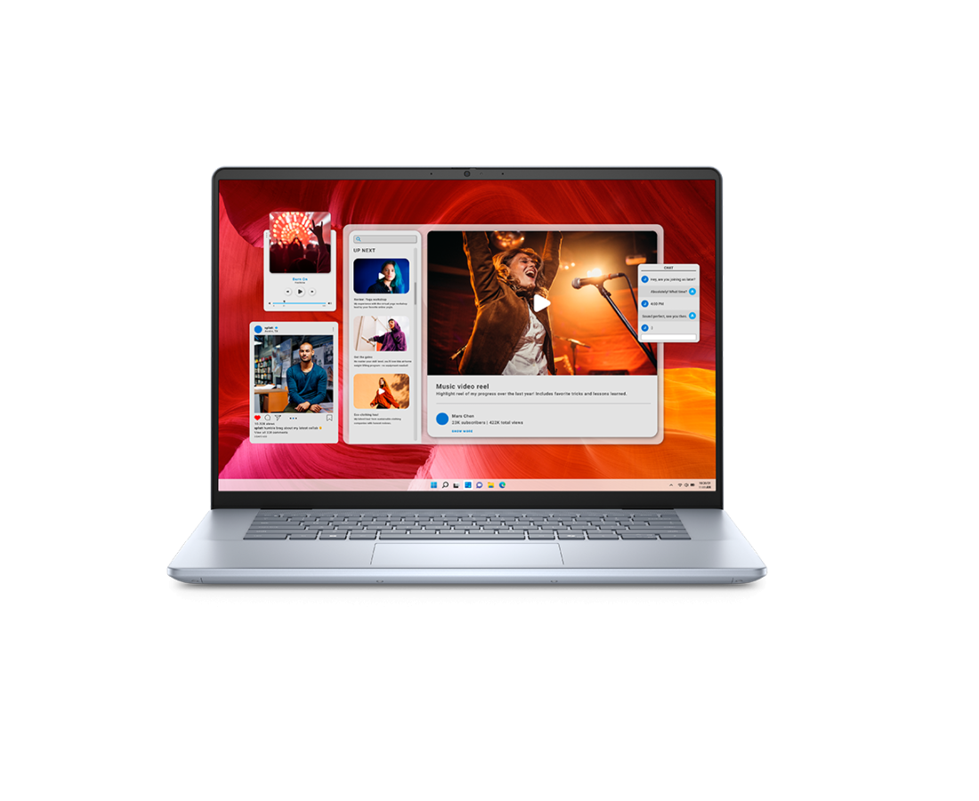 Dell Inspiron 16 Plus 7640, CPU: Core Ultra 7 - 155H, RAM: RAM 32GB, Ổ cứng: SSD 1TB, Độ phân giải: FHD+ Touch, Card đồ họa: Intel Arc Graphics, Màu sắc: Ice Blue - hình số 