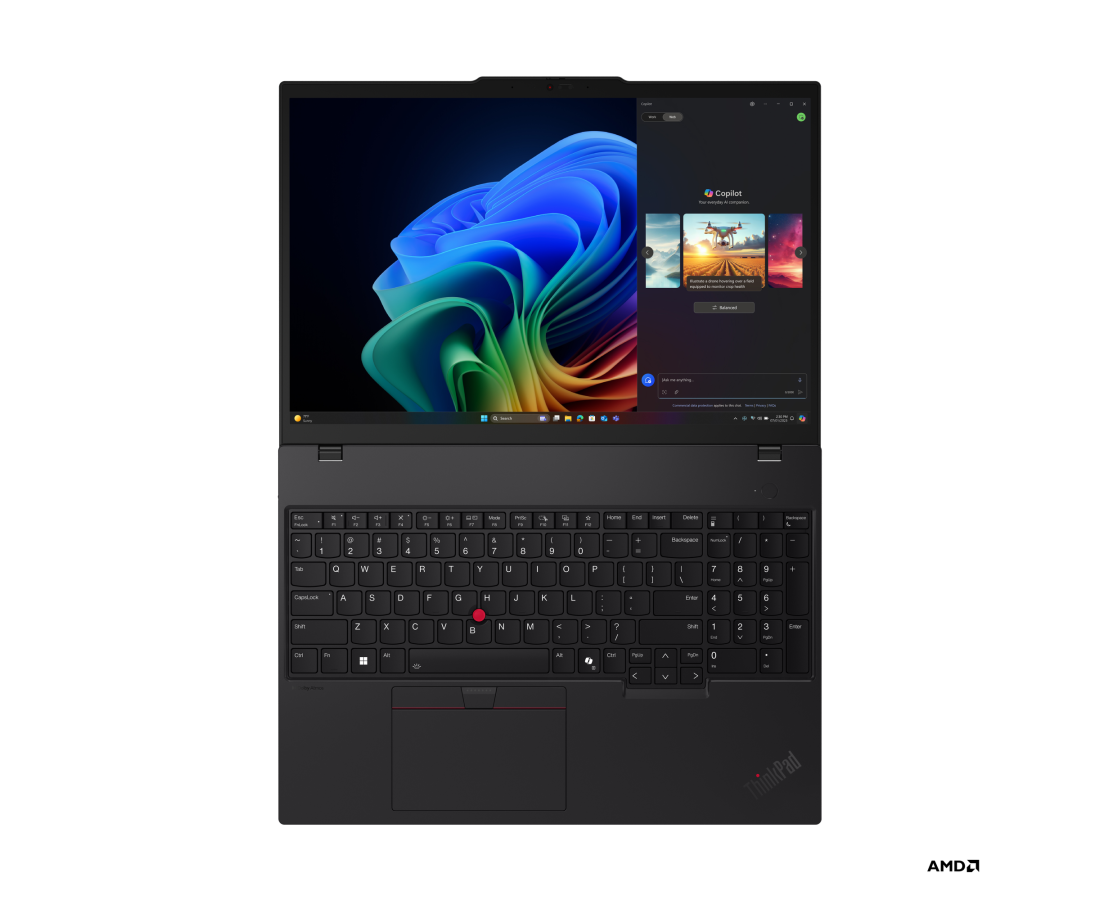 Lenovo ThinkPad T16 Gen 4, CPU: Ryzen AI 5 Pro 340, RAM: RAM 16 GB, Ổ cứng: SSD 512GB, Độ phân giải : Full HD+, Card đồ họa: AMD Radeon Graphics, Loại màn hình: Laptop Non-Touch, Hệ điều hành: Windows 11, Màu sắc: Black - hình số , 3 image