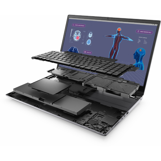 Dell Precision 7780, CPU: Core i7 13850HX, RAM: RAM 64GB, Ổ cứng: SSD 1TB, Độ phân giải: FHD, Card đồ họa: NVIDIA RTX 3500 Ada, Màu sắc: Grey - hình số , 8 image