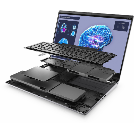 Dell Precision 7680, CPU: Core i9 13950HX, RAM: RAM 64GB, Ổ cứng: SSD 1TB, Độ phân giải: FHD+, Card đồ họa: NVIDIA RTX 3500 Ada, Màu sắc: Dark Gray - hình số , 8 image