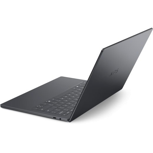 Dell XPS mở góc thấp cho thấy độ mỏng và bản lề chắc chắn