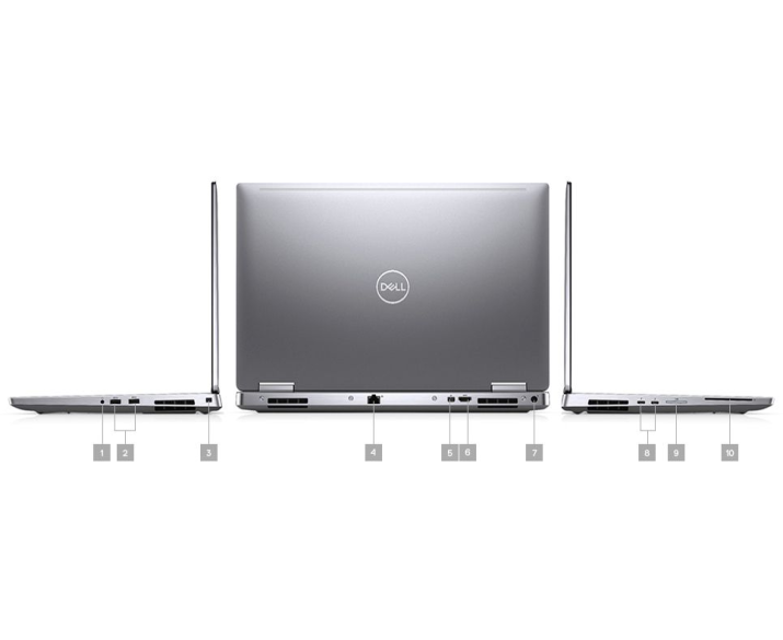 Dell Precision 7540, CPU: Core i7 9850H, RAM: RAM 16 GB, Ổ cứng: SSD 512GB, Độ phân giải: Full HD, Card đồ họa: Radeon Pro WX 3200 - hình số , 5 image