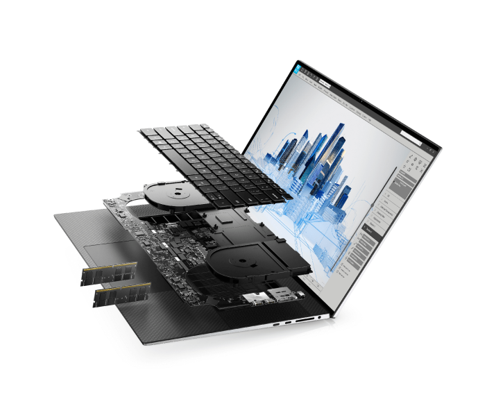 Dell Precision 5760, CPU: Core i5 11500H, RAM: RAM 8GB, Ổ cứng: SSD 256GB, Độ phân giải: FHD+, Card đồ họa: NVIDIA RTX A2000, Màu sắc: Silver - hình số , 6 image