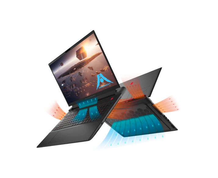 Alienware M18 R1 AMD, CPU: Ryzen 7 7745HX, RAM: RAM 16GB, Ổ cứng: SSD 512GB, Độ phân giải: FHD+, Card đồ họa: NVIDIA RTX 4060, Màu sắc: Dark Metallic Moon - hình số , 2 image