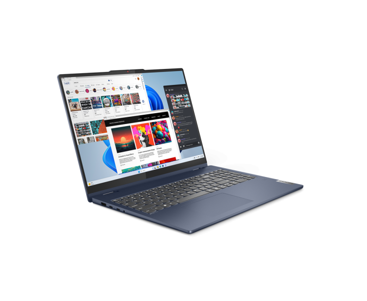 Lenovo IdeaPad 5 2 in 1 16IRU9, CPU: Core 7 150U, RAM: RAM 16 GB, Ổ cứng: SSD 1TB, Độ phân giải: Full HD+ Touch, Card đồ họa: Intel Graphic, Màu sắc: Cosmic Blue - hình số , 6 image