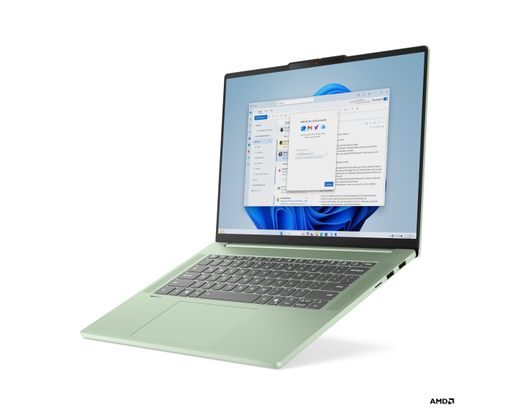 Lenovo IdeaPad Slim 5 15ARP10, CPU: Ryzen 7 7735HS, RAM: RAM 16 GB, Ổ cứng: SSD 1TB, Độ phân giải: Full HD+, Card đồ họa: AMD Radeon Graphics, Kích thước màn hình: 15.3 inch, Loại màn hình: Laptop Non-Touch, Hệ điều hành: Windows 11, Màu sắc: Seafoam Green - hình số , 6 image