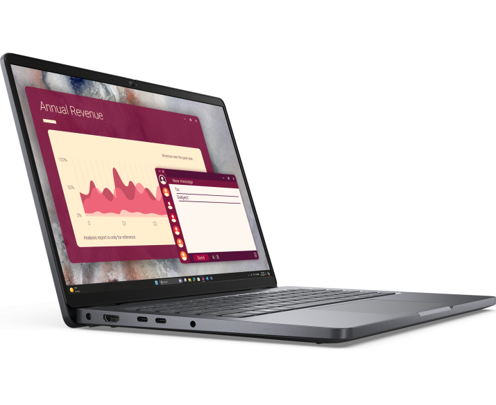 Dell Pro 14 PC14250, CPU: Core 3 100U, RAM: RAM 8 GB, Ổ cứng: SSD 256GB, Độ phân giải: Full HD+, Card đồ họa: Intel Graphic, Kích thước màn hình: 14 inch, Loại màn hình: Laptop Touch, Hệ điều hành: Windows 11, Màu sắc: Magnetite - hình số , 3 image