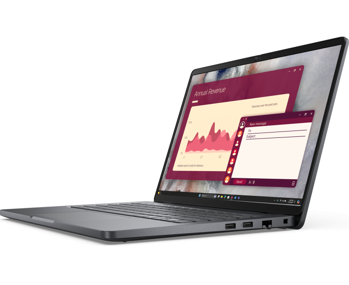 Dell Pro 14 PC14250, CPU: Core 3 100U, RAM: RAM 8 GB, Ổ cứng: SSD 256GB, Độ phân giải: Full HD+, Card đồ họa: Intel Graphic, Kích thước màn hình: 14 inch, Loại màn hình: Laptop Touch, Hệ điều hành: Windows 11, Màu sắc: Magnetite - hình số , 4 image