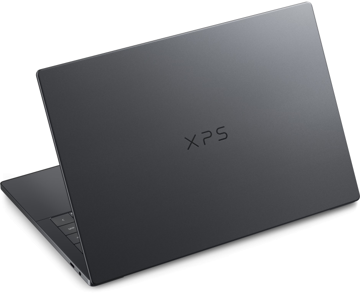 Dell XPS đóng máy nhìn nghiêng thể hiện thiết kế mỏng và tinh tế