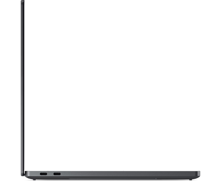 Cạnh bên Dell XPS siêu mỏng với các cổng kết nối USB-C hiện đại